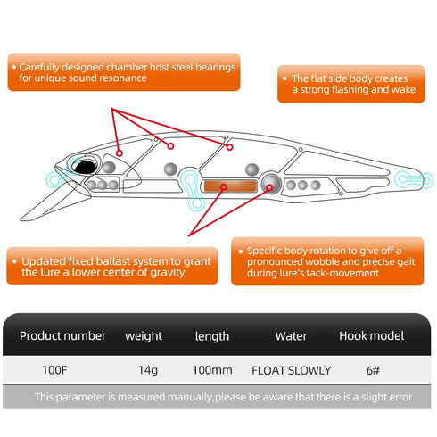 delete Jerk Minnow 100F 14g Floating Wobbler Fishing Lure Quality for Big Catch